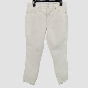 Universal Thread Womens 10 High Rise Skinny Crop Jeans Off White Stay Clean New